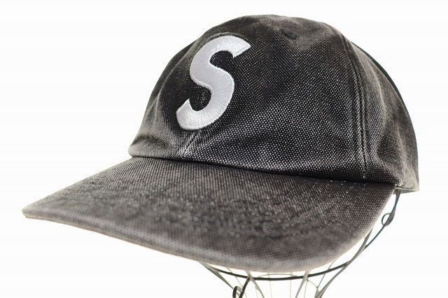 シュプリーム SUPREME 24AW PIGMENT S LOGO 6-PANEL BLACK ピグメント