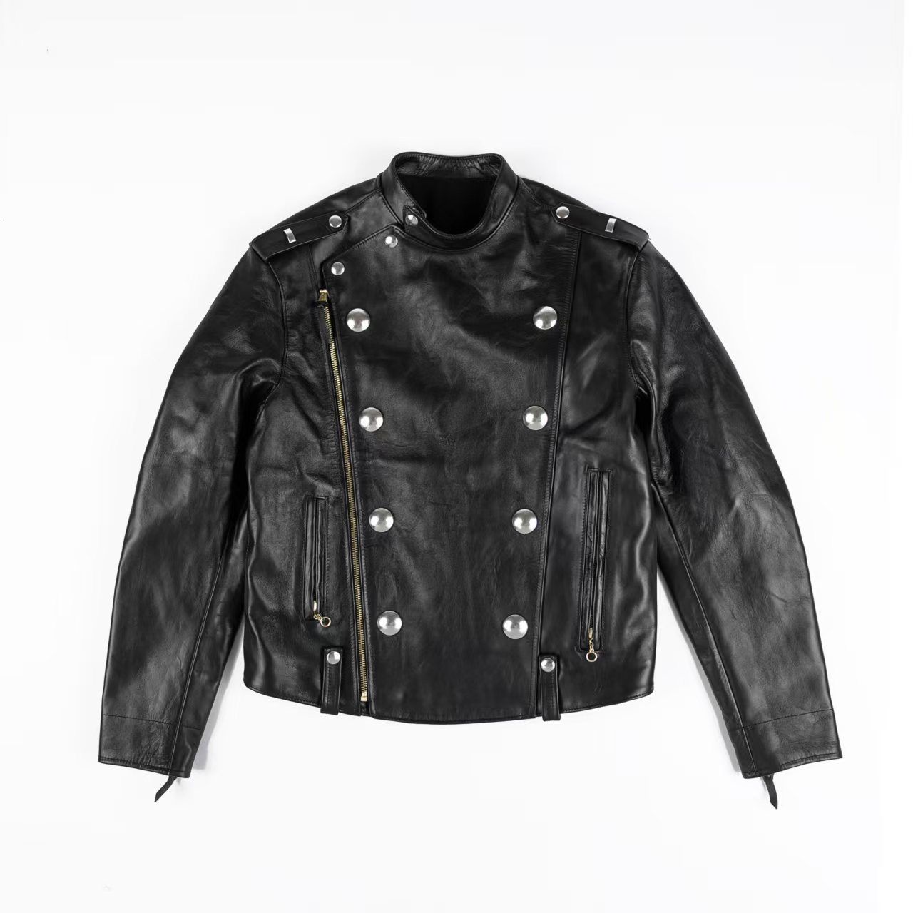 2025AW 馬革 レザージャケット 茶芯ホースハイド ダブルライーダース S