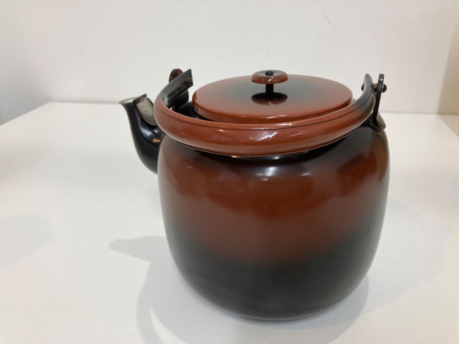 ☆茶道具 銅製 御水注 腰黒薬罐（こしぐろやかん）