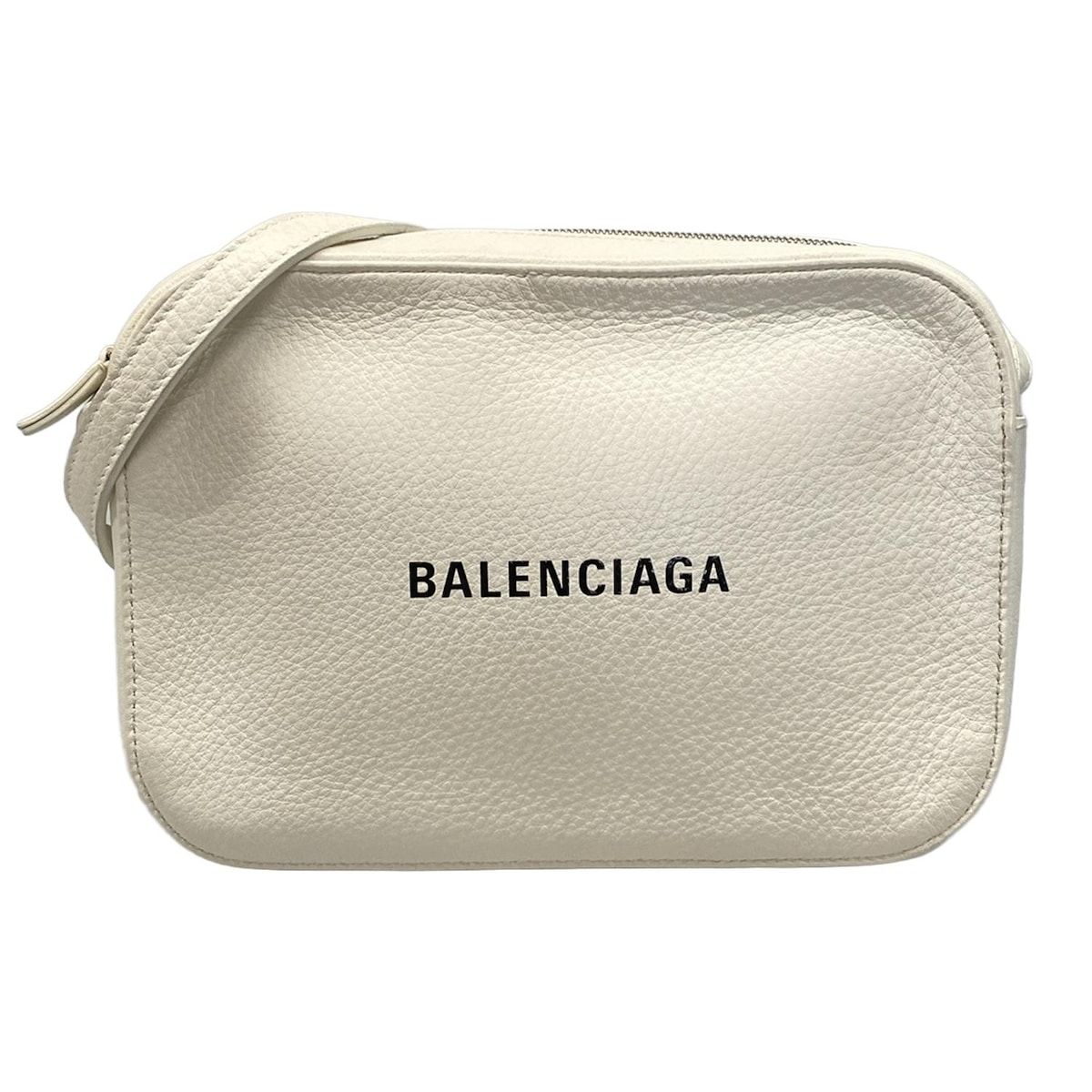 【極美品✨】 バレンシアガ カメラバッグ エブリデイ ホワイト レザー ロゴ BALENCIAGA】エブリデイカメラバッグ S