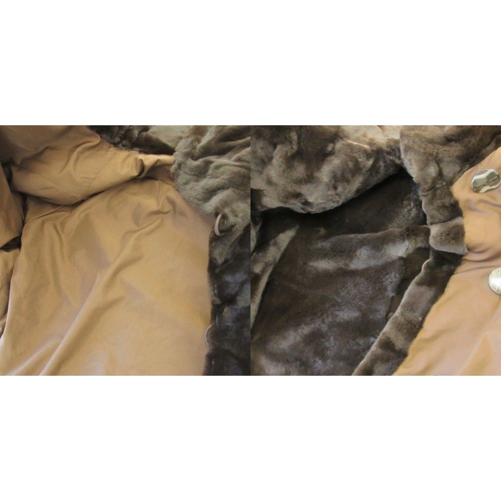  Fond MOON BAT ミンクコート リバーシブル シェアードミンク シルク 絹 毛皮 F 茶 ブラウン CK 16 GY 44 その他 トップス