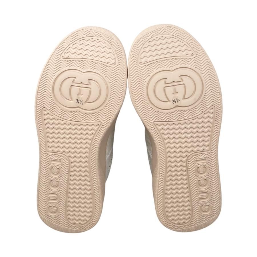 GUCCI ベージュ グレー スニーカー ☆E4866 グッチ スニーカー GGエンボス チャンキー 684911 34 1/2