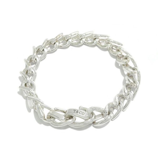 極美品 Tiffany フォージ リンク ブレスレット 20リンク ミディアム 極美品 全長20.5cm】TIFFANY&CO ティファニー フォージ リンク