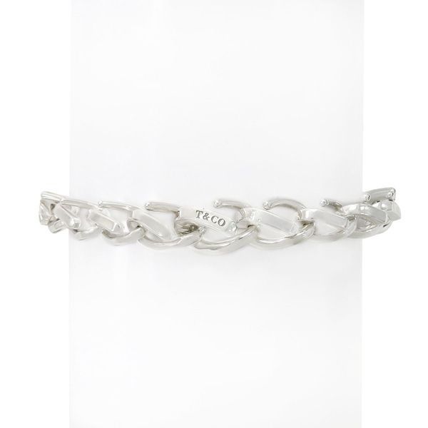 全長20 5 cm TIFFANY CO ティファニー フォージ リンク ブレスレット ミディアム SV シルバー 925 メンズ 21コマ 47606