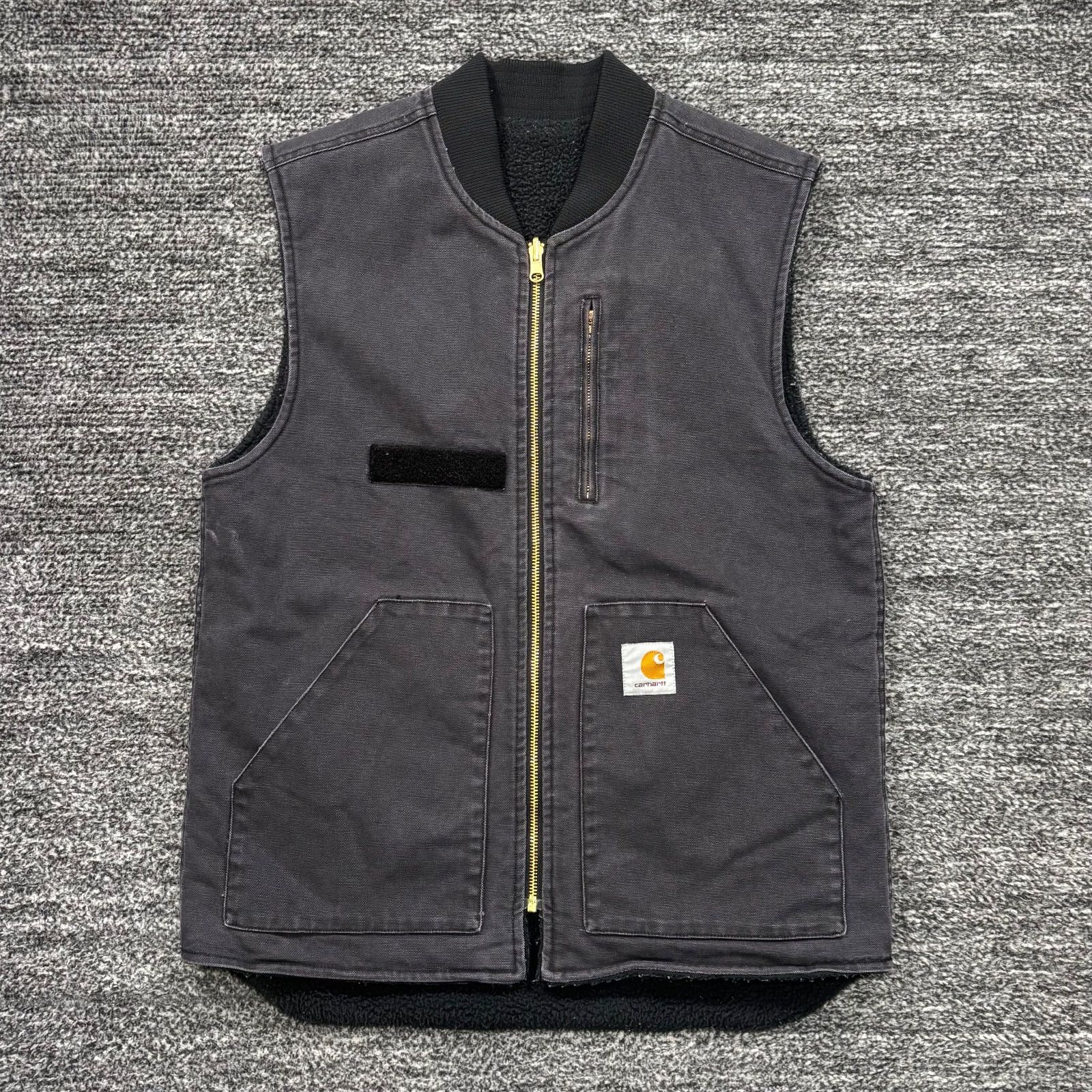 CARHARTT WIP × JOURNAL STANDARD JS VEST BLACK M カーハート ジャーナル ダック ボア リバーシブルベスト