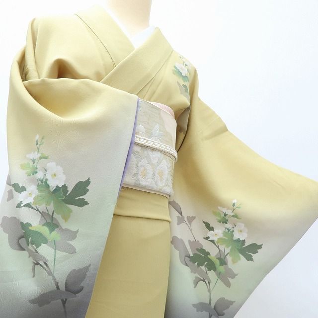 百華❀Y4131◇美品 正絹 やまと誂製 染色作家 丹下雄介落款 縫い一ツ紋