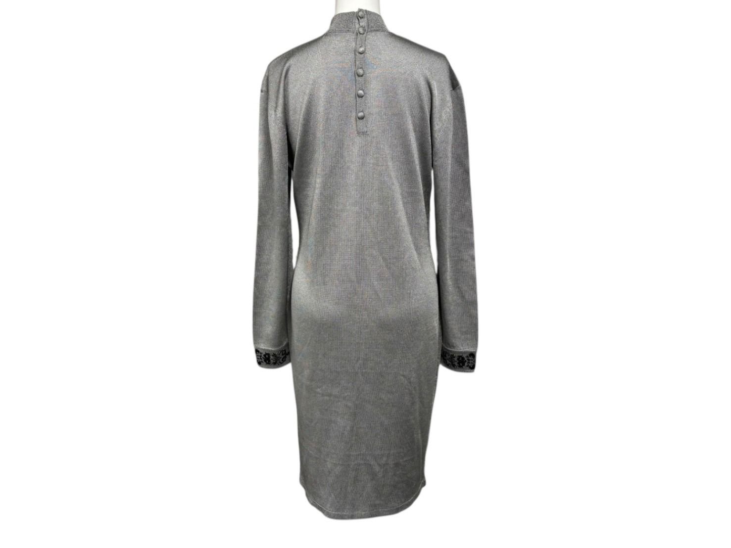 Dior ディオール ワンピース シルバー レーヨン サイズ L 10819_1812 4 b 010137