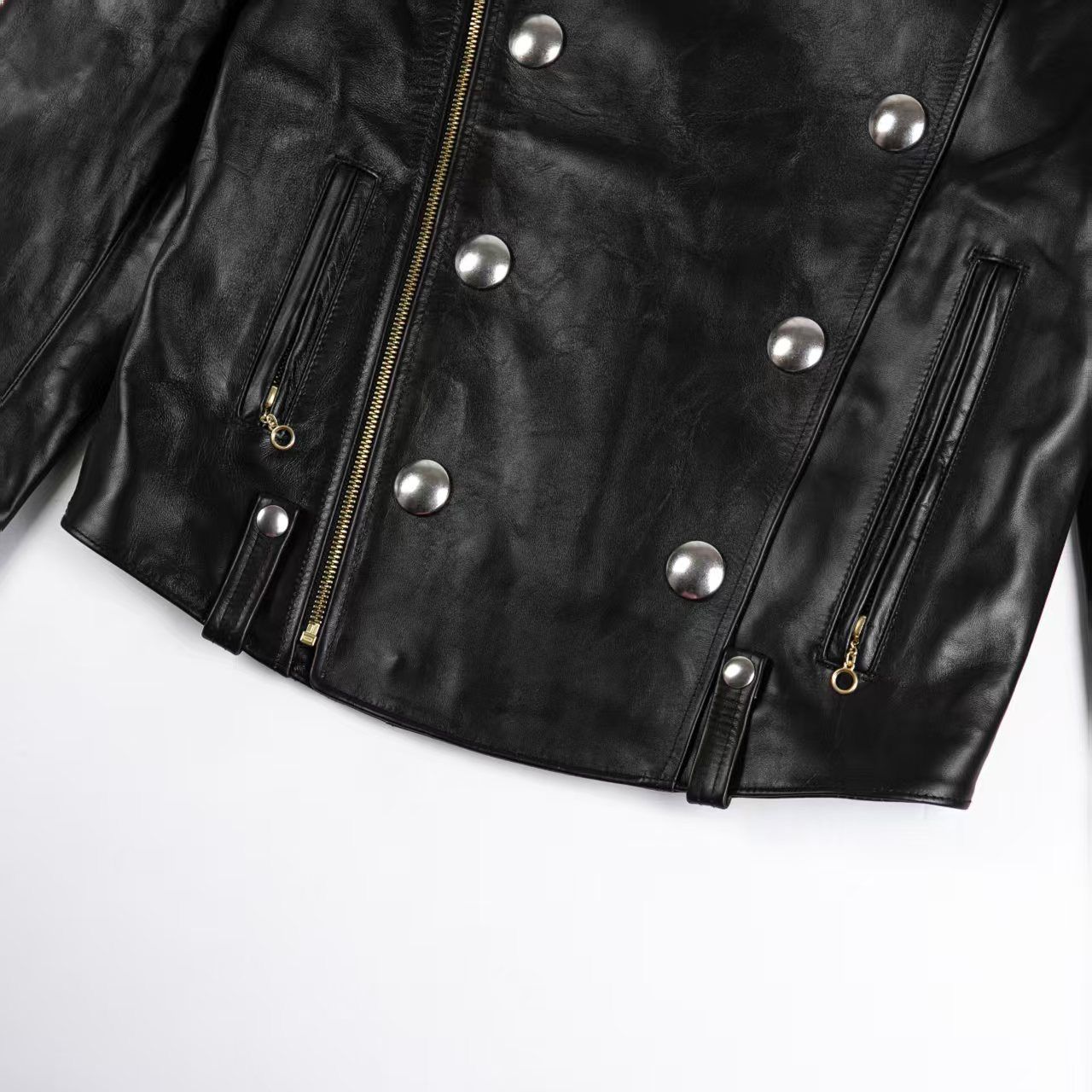 25AW 馬革 レザージャケット 茶芯ホースハイド ダブルライーダース L