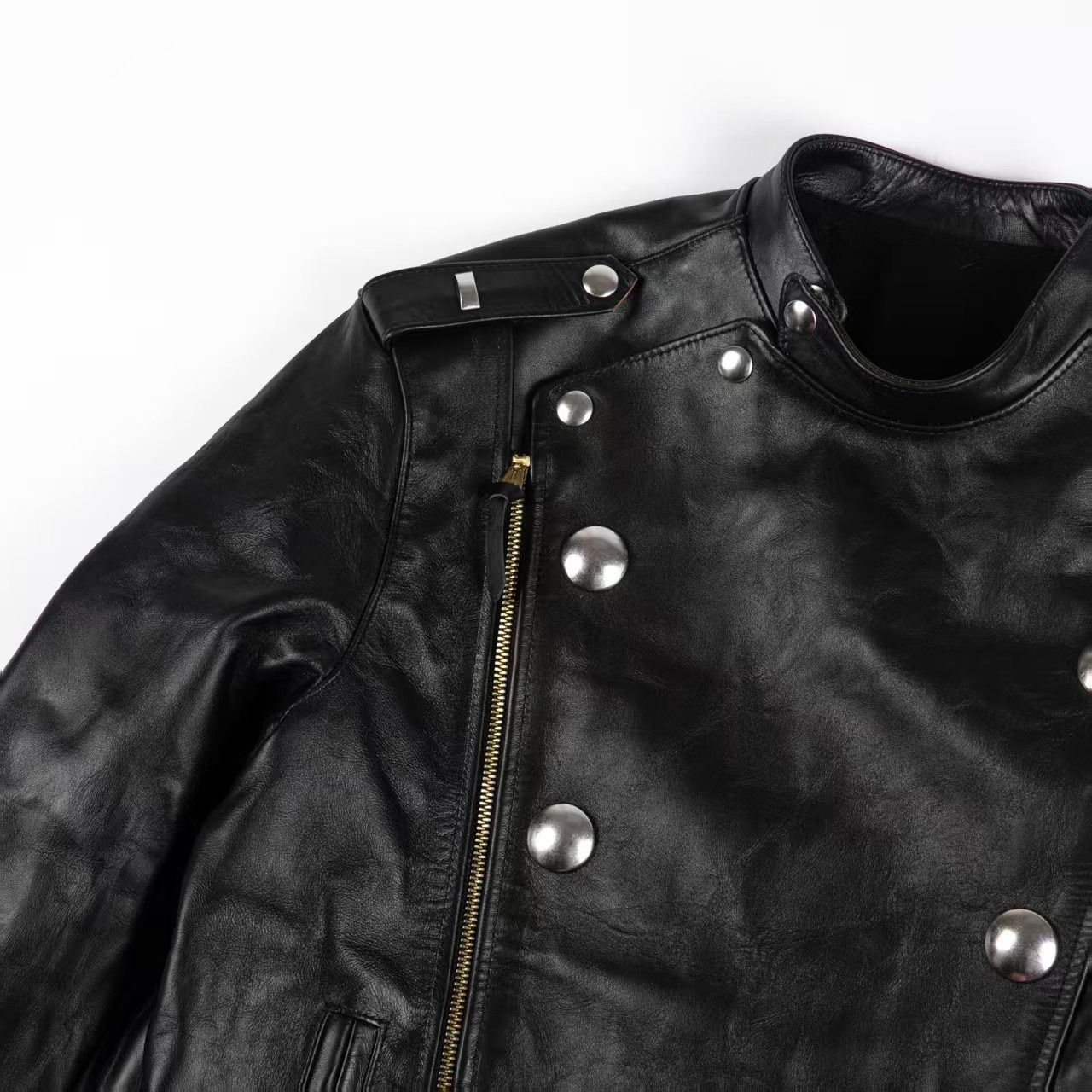 25AW 馬革 レザージャケット 茶芯ホースハイド ダブルライーダース L