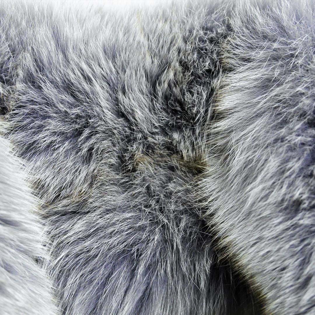 艶めくパープリッシュグレー フォックスファー