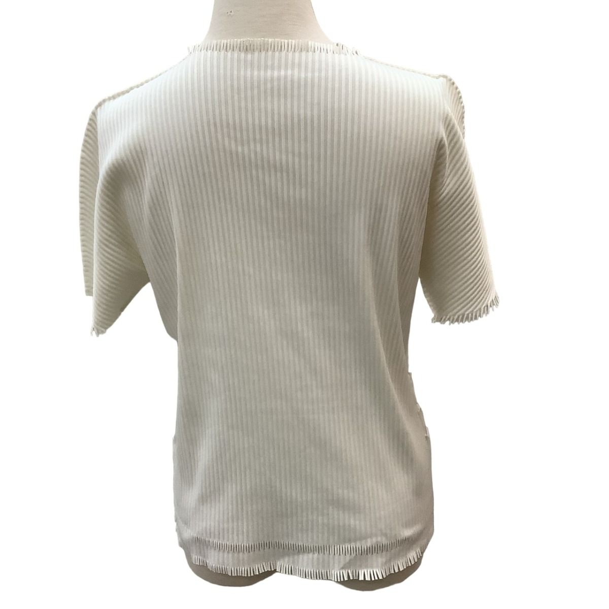 ISSEY MIYAKE イッセイミヤケ 変形カットソー フリンジ SIZE 3 ホワイト