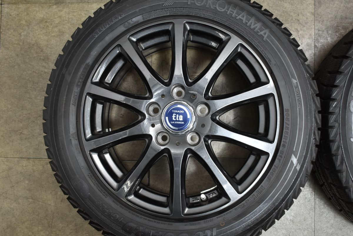  バリ溝 ティラード Eta 16 in 6 5 J 48 PCD 114 3 アイスガードiG 52 C 205 55 R ノア ヴォクシー エスクァイア セレナ ステップワゴン 16インチ タイヤ ホイールセット