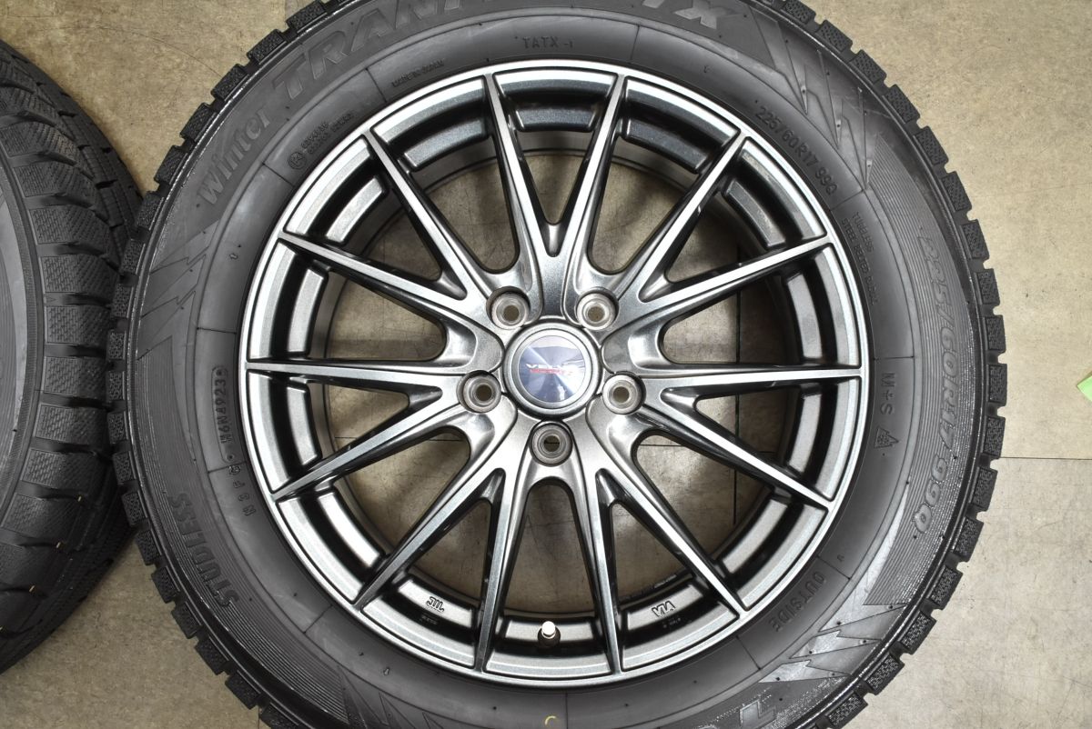  製 超バリ溝 Weds VELVA 17 in 7 J 48 PCD 114 3 トーヨー ウィンタートランパス TX 225 60 R フォレスター クロストレック 17インチ タイヤ ホイールセット