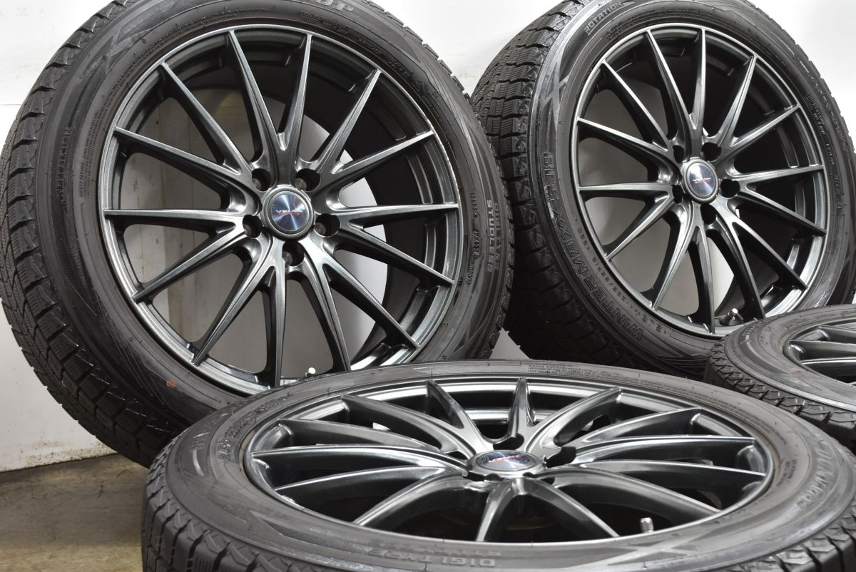 バリ溝 Weds VELVA SPORT 2 19 in 7 5 J 48 PCD 114 3 ウインターマックス SJ 8 225 55 R レクサスNX ハリアー エクストレイル CX