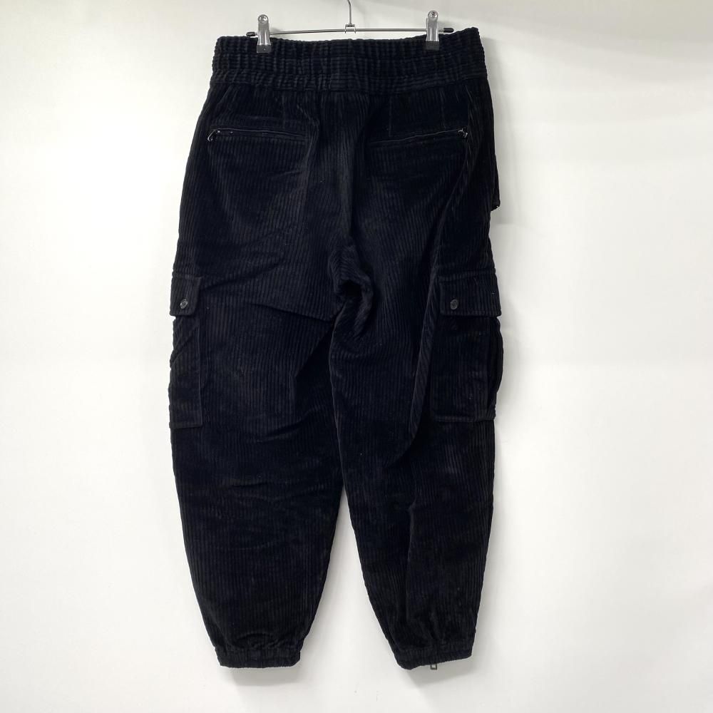 中古】DOLCE&GABBANA コーデュロイ ジップカーゴパンツ ブラック