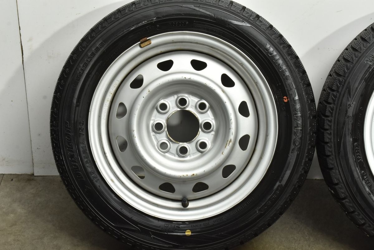  軽自動車サイズ WEDS キャロウィン 14 in 4 5 J 45 PCD 100 114 3 ダンロップ WM 02 155 65 R ワゴンR MRワゴン アルト タント ムーヴ 14インチ タイヤ ホイールセット