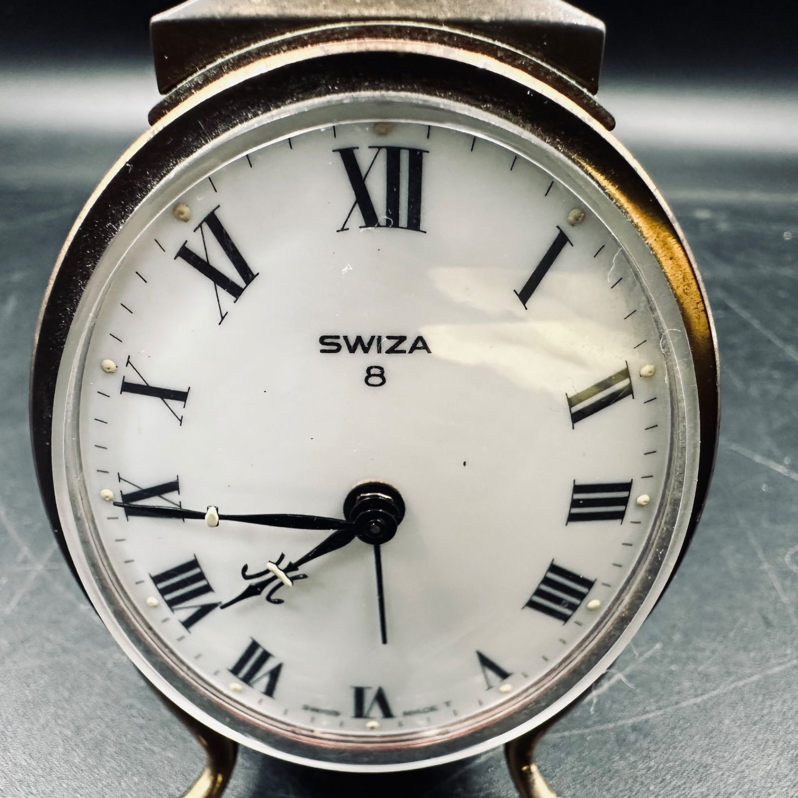 SWIZA 8 置時計 目覚時計 手巻き ゼンマイ アンティーク レトロ