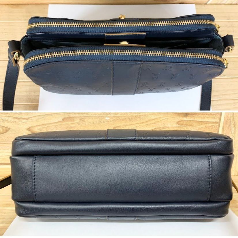 極美品 ロベルタディカメリーノ ミヌエット ショルダーバッグ ネイビー