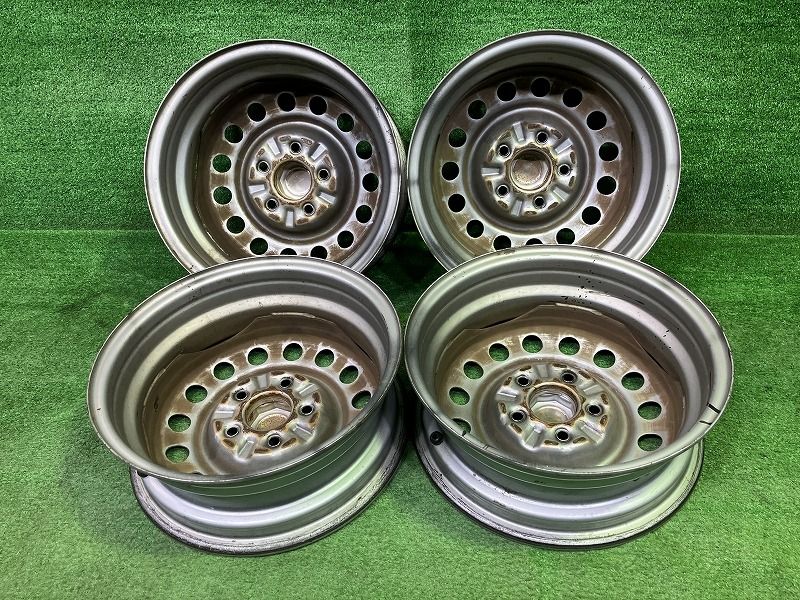  三菱 パジェロミニ H 58 A ホイール スチール シルバー 15インチ 5 J 5穴 4本 114 3 15インチ ホイール