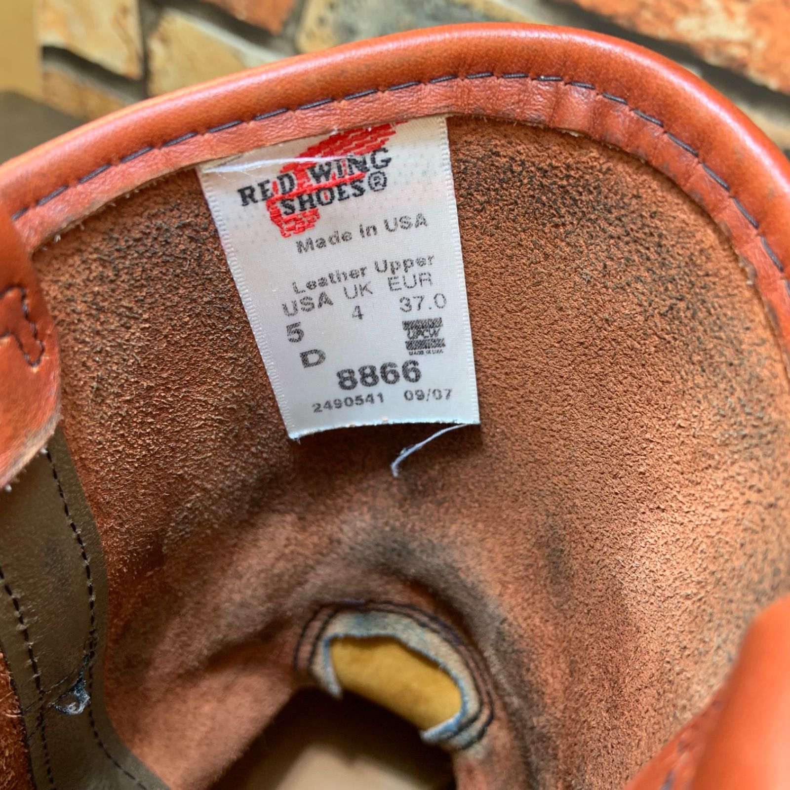  REDWING 8866 ペコスブーツ 2007年製 US 5 D JP 23㎝ レッドウイング アメリカ製 25 L 10-8866 ワークブーツ ブーツ 革靴