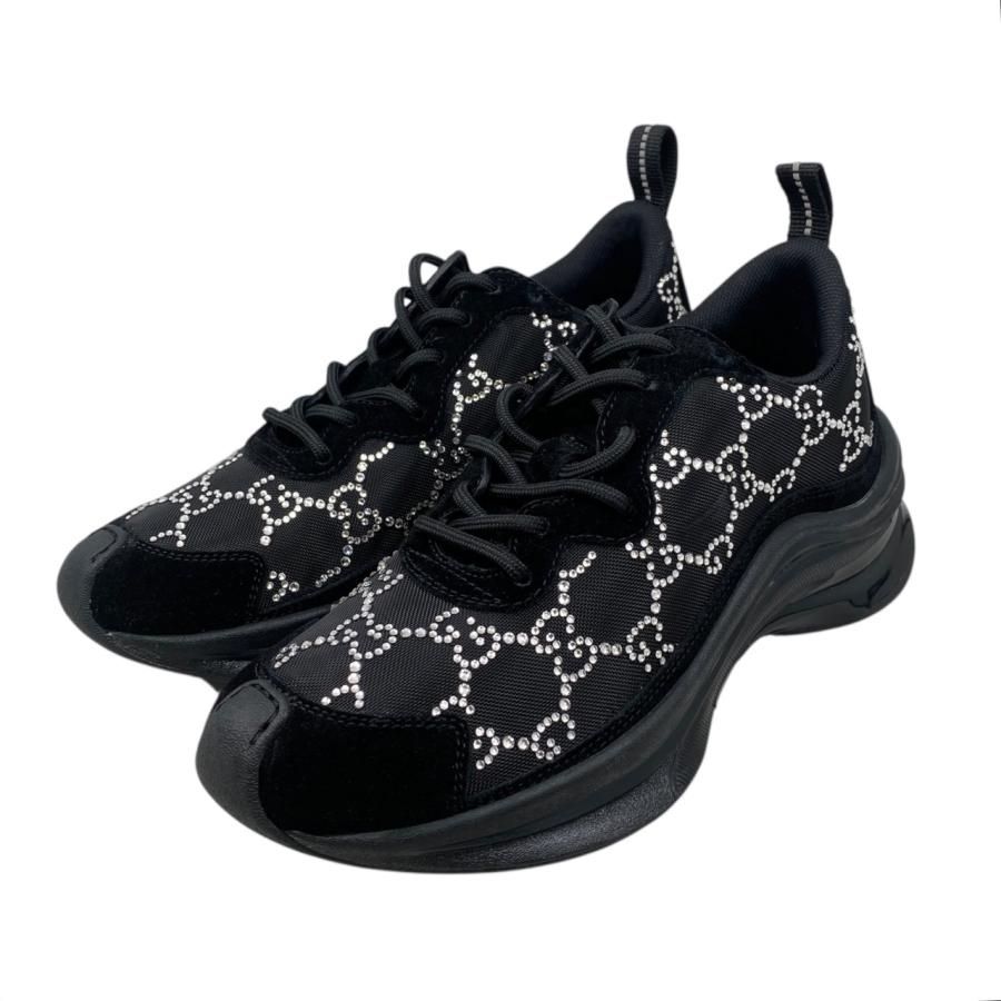 ☆E4868 グッチ スニーカー RUN GGクリスタル 758088 34 1/2サイズ