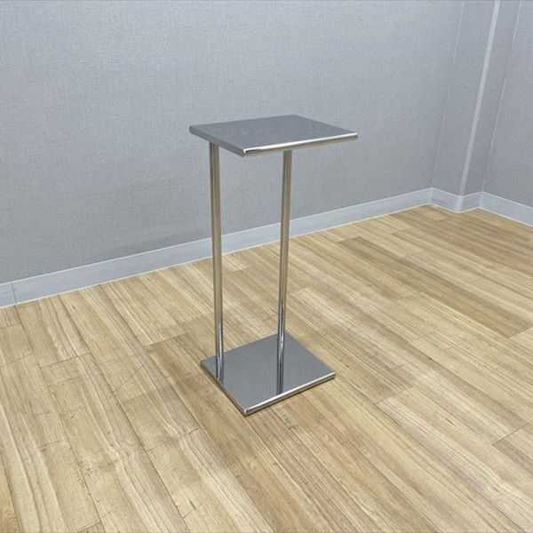 オカムラ 電話台 シンプル 受付台 会社用 置台 サイドテーブル シルバー