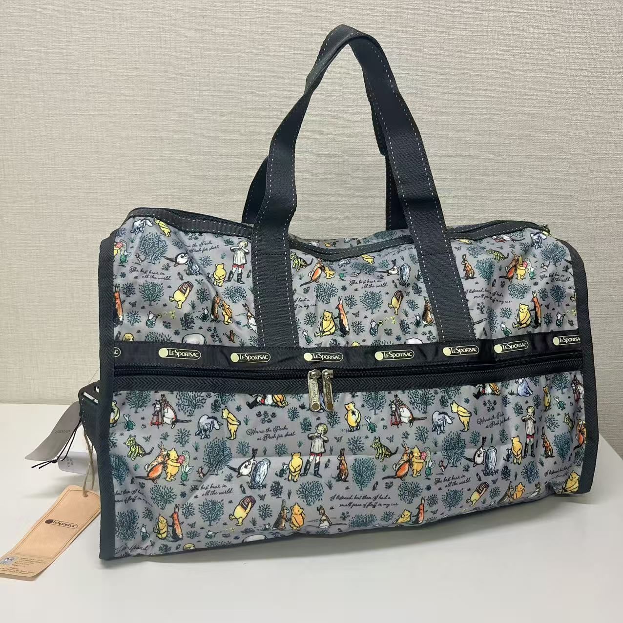  レスポートサック くまのプーさん ボストンバッグ 大容量 ポーチ付き ボストンバッグ 旅行用バッグ バッグ