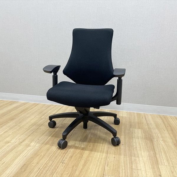 イトーキ エフチェア ハイバック クロス 肘付 オフィスチェア ブラックT