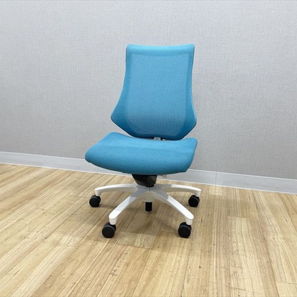 イトーキ エフチェア ハイバック 肘無 オフィスチェア ストロングブルー