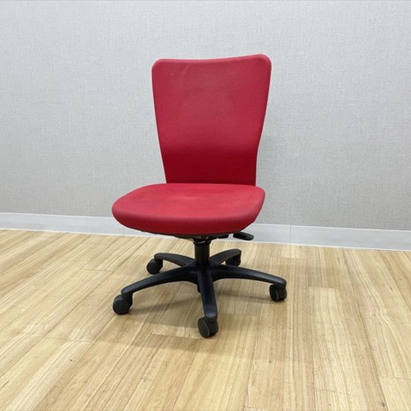 オカムラ カロッツァチェア ハイバック ハンガー付 肘無 オフィスチェア レッド