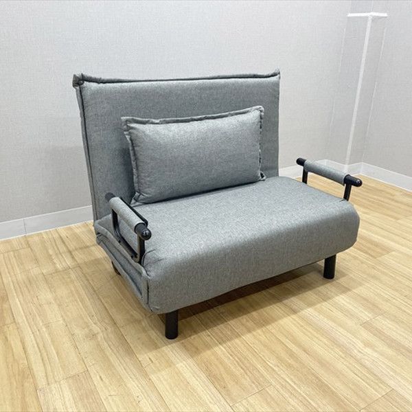 ソファベッド 折りたたみ式 クッション キャスター付 ソファ オフィス家具 グレー