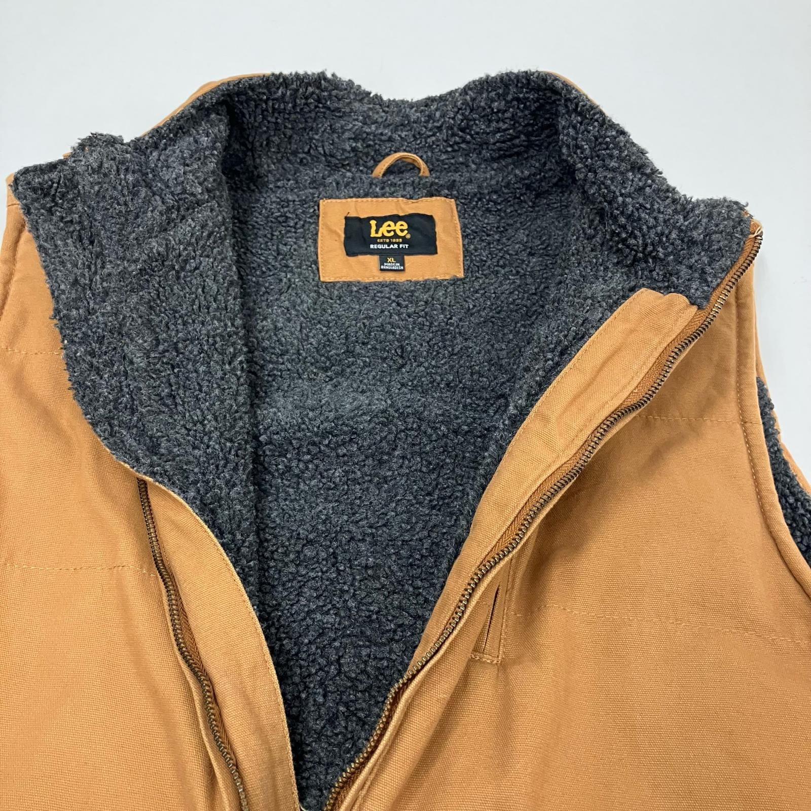 lee ベスト　アメカジ　ブラウン　ダック地　フリーサイズ lee ベスト アメカジ ブラウン ダック地 フリーサイズ