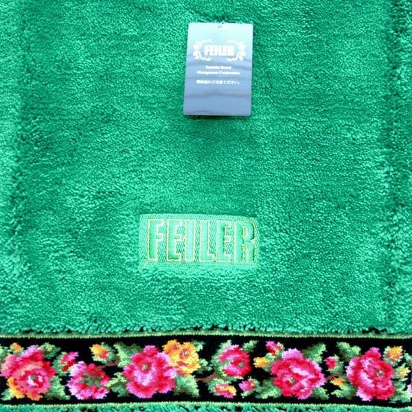 フェイラー マット 定価14 300円 レイシーローズ トイレマット グリーン