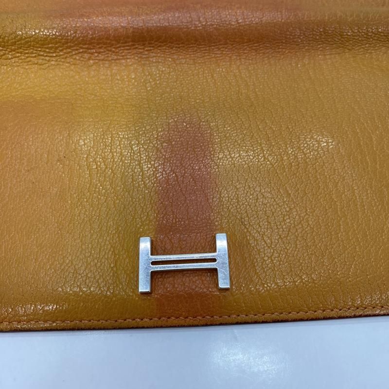 中古】Hermès ベアン スフレ 長財布 オレンジ エルメス[91] - メルカリ