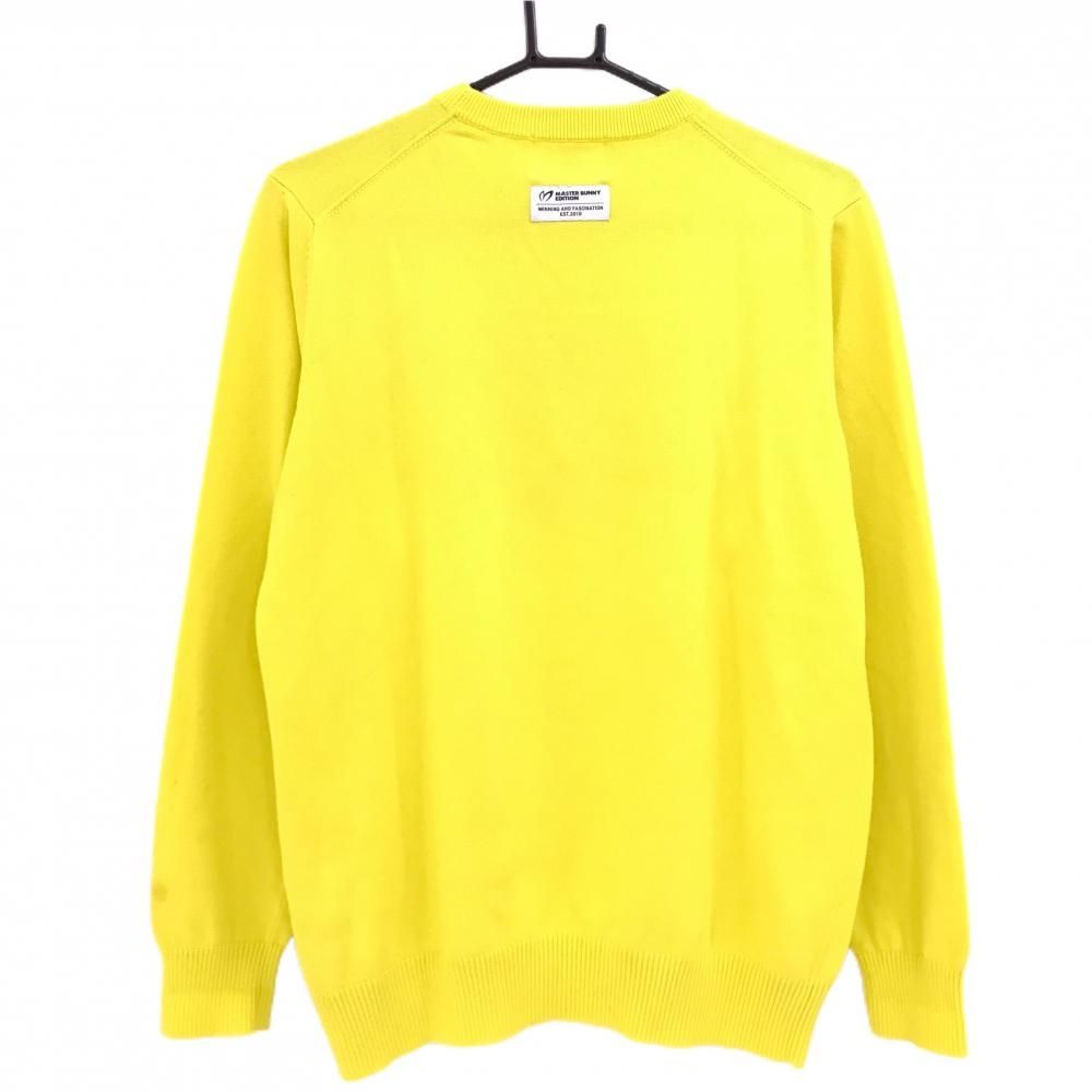 美品】マスターバニー セーター イエロー×グレー フロントロゴ