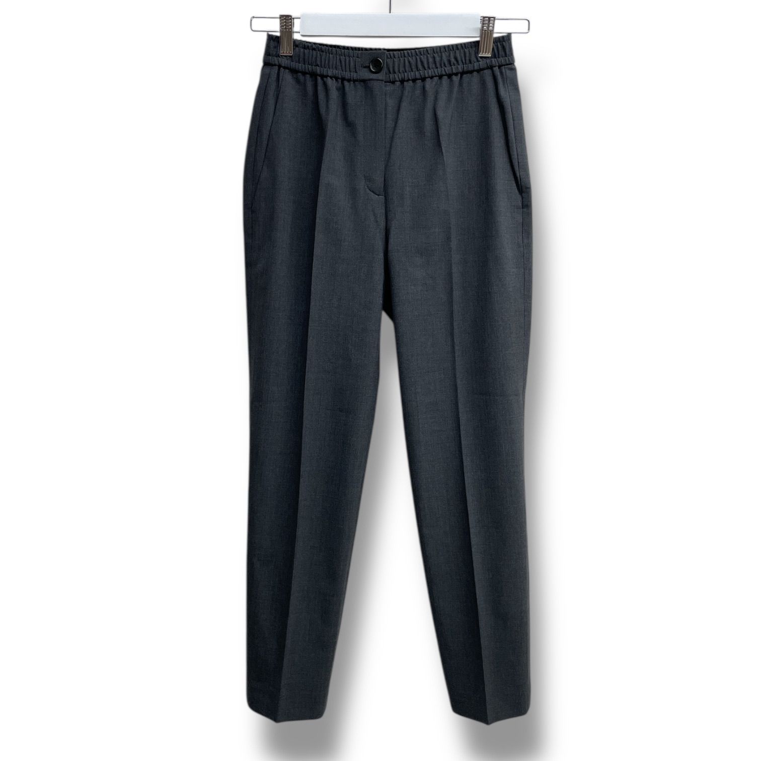 Theory セオリー テーパードパンツ スラックス WOOL TAPER CRP PANT J ウール 2025 AW グレー 灰色 サイズXS レディース 秋 ゴーゴー古着マルイファミリー 21 No.342