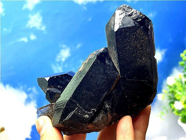 AAA級【魔除け】◇天然モリオン黒水晶原石 B88C6/82C06 - メルカリ