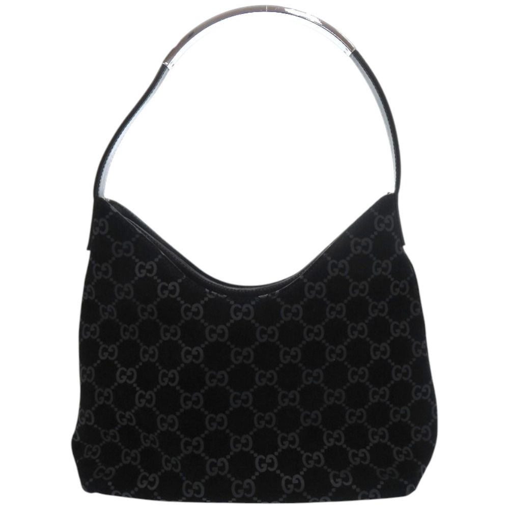 グッチ ワンショルダー 001 3778 スウェード メタル レザー ブラック シルバー金具 黒 ショルダーバッグ 1869 GUCCI