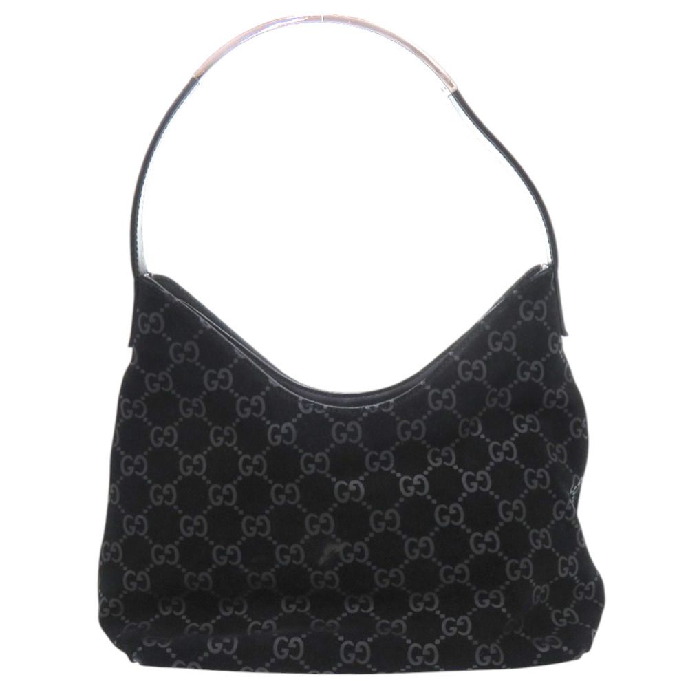 グッチ ワンショルダー 001 3778 スウェード メタル レザー ブラック シルバー金具 黒 ショルダーバッグ 1869 GUCCI