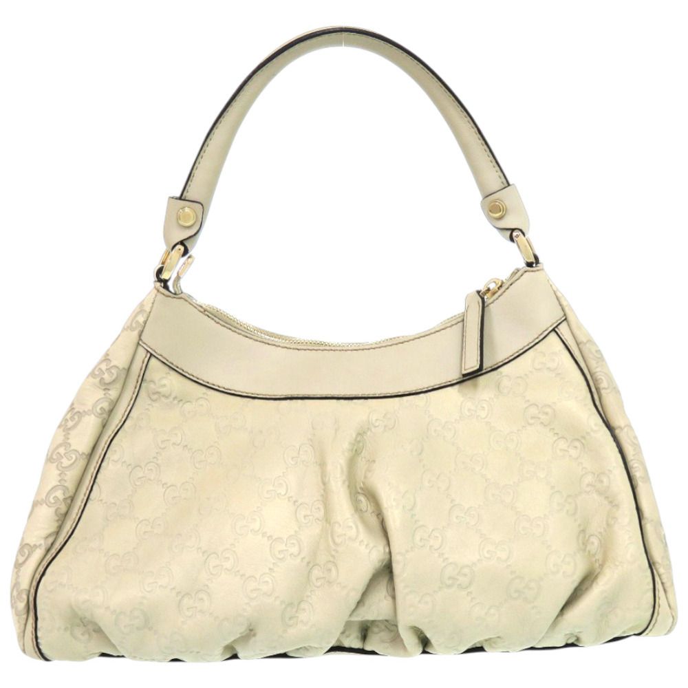 グッチ ワンショルダーバッグ グッチシマ アビー 190525 レザー アイボリー ゴールド金具 白 ショルダーバッグ 1082 GUCCI