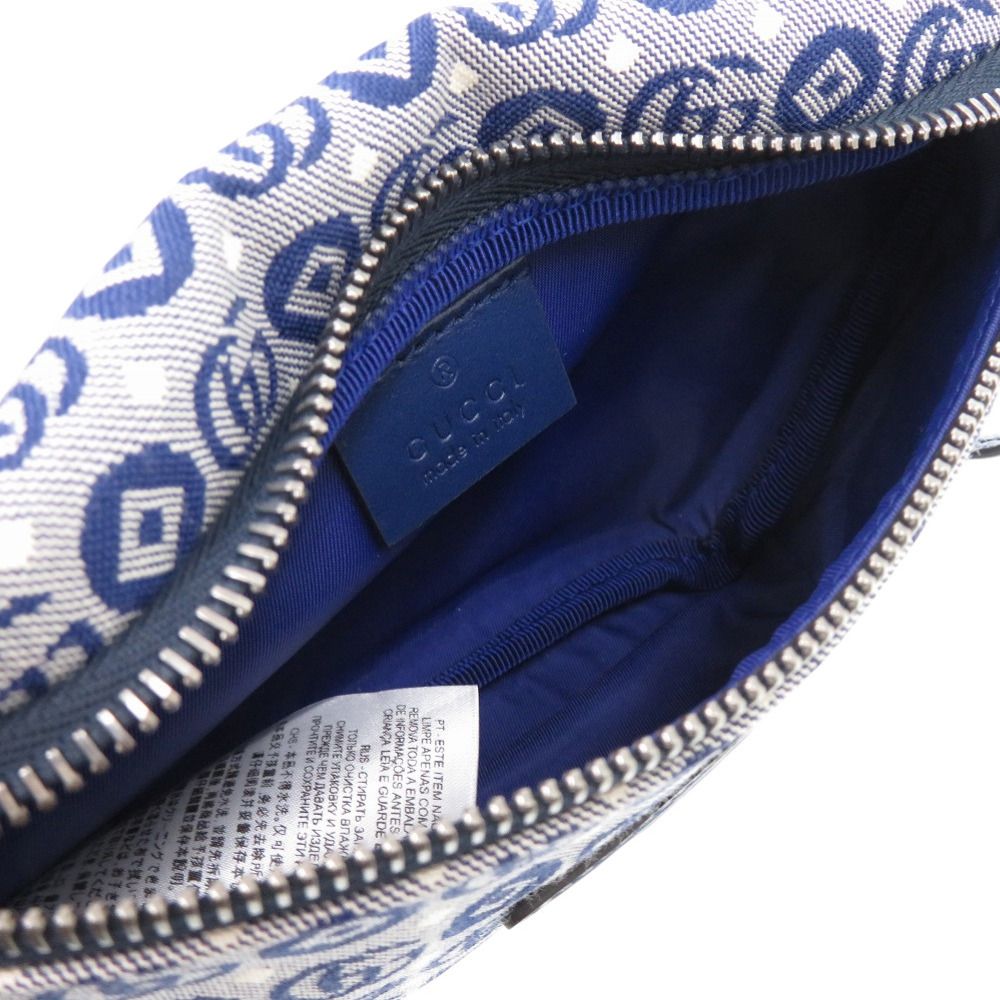 青 ウエストバッグ