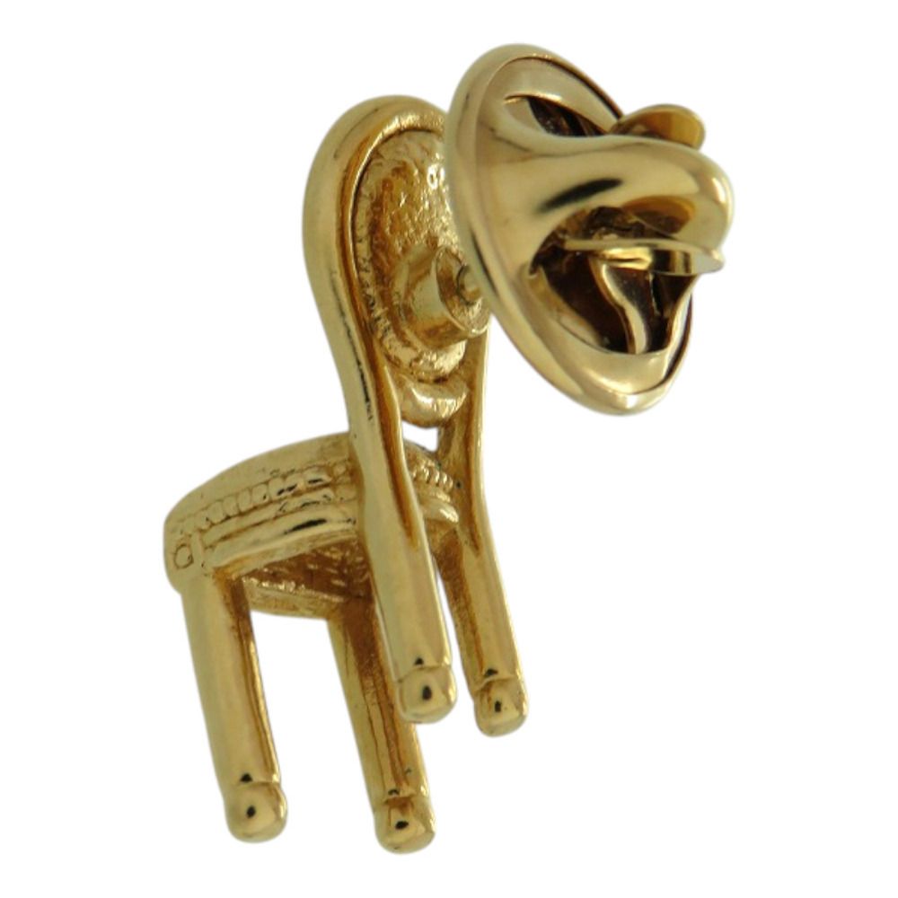 クリスチャンディオール ピン 椅子 ヴィンテージ メタル ゴールド 金 ブローチ 2128 Christian Dior