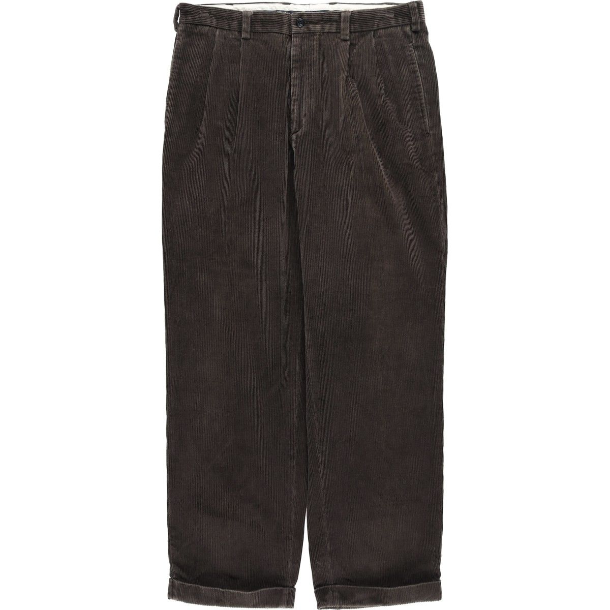 古着 ブルックスブラザーズ Brooks Brothers ELLIOT ツータック 太畝 コーデュロイパンツ メンズw 34相当 eaa 593212
