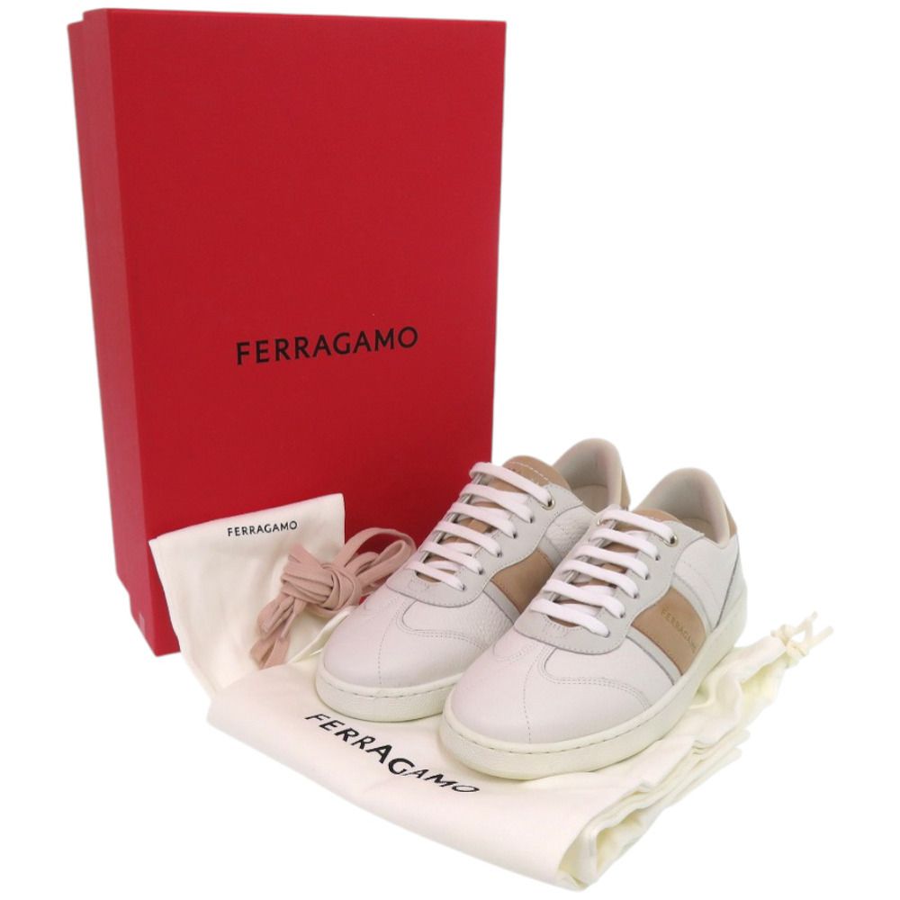 サルヴァトーレ フェラガモ ACHILLE ガンチーニ 030418 762276 カーフ スウェード ペタル スニーカー 0761 Salvatore Ferragamo