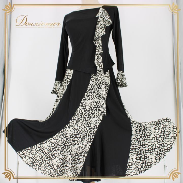 社交ダンス 衣装 スタンダード 上下セット ツーピース レッスンウェア