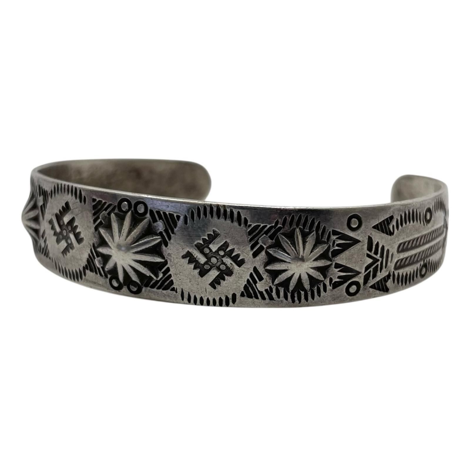 VINTAGE ビンテージ 30 S-40 S スワティカ バングル シルバー