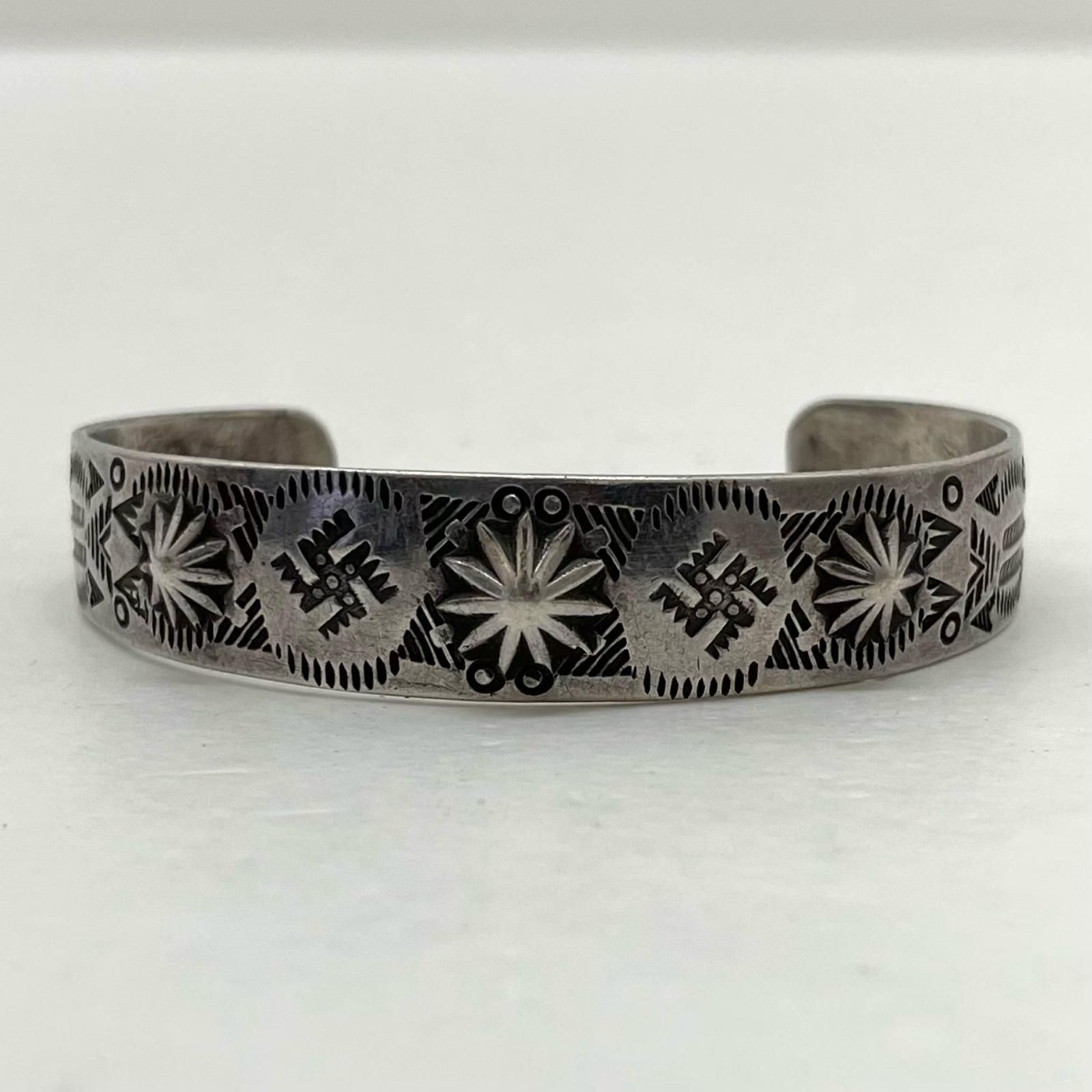 VINTAGE ビンテージ 30 S 40 スワティカ バングル シルバー