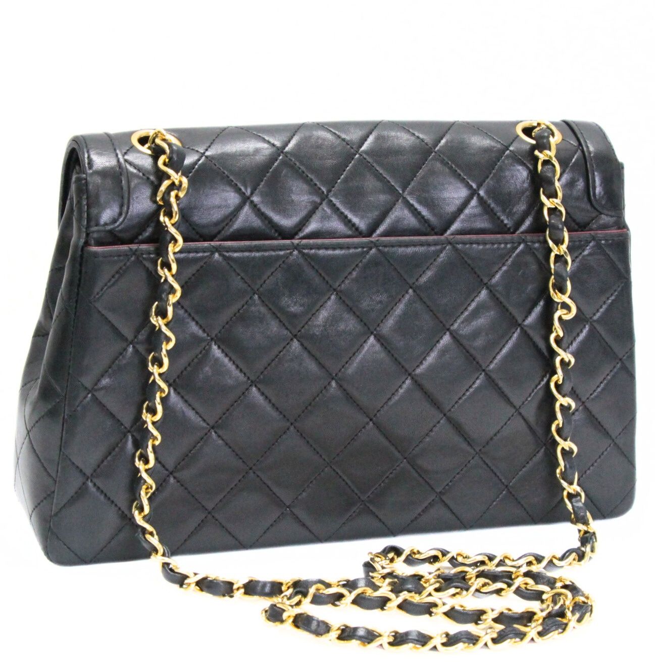 シャネル CHANEL ヴィンテージ 台形マトラッセ チェーンショルダー 