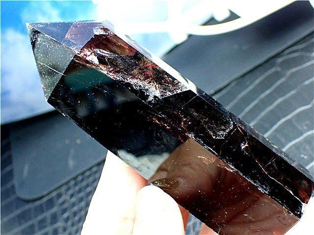 AAA級【魔除け】◇天然モリオン(黒水晶）柱子B88C2/46C04A - メルカリ