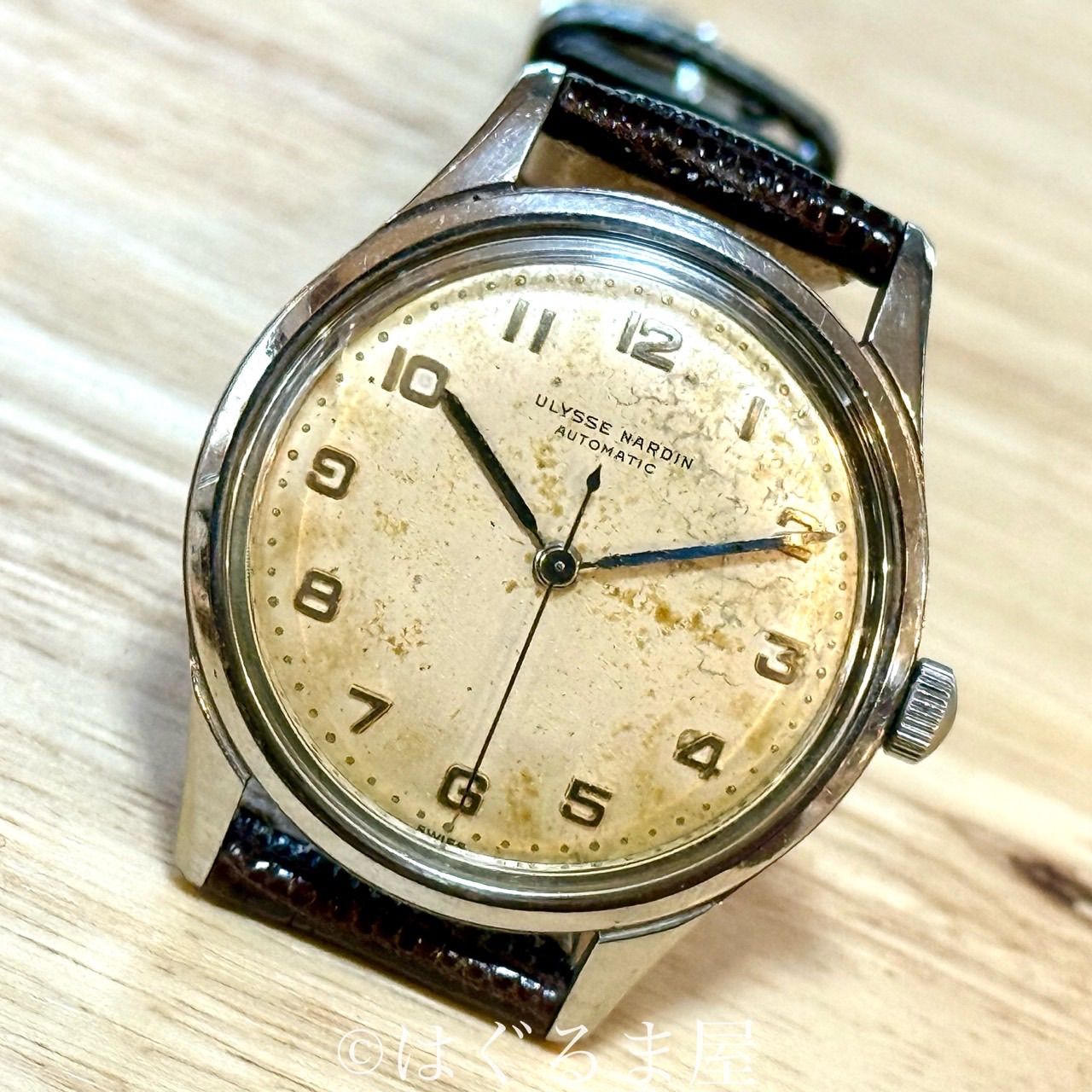 50 s ユリスナルダン 自動巻き メンズウォッチ OH済